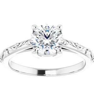 .66 Carat Lab Grown Solitare 14K Gold Diamond Ring Size 6